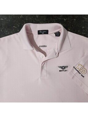 Byron Nelson Bentley Performance Stretch Polo Golf Casual Preppy Mens Medium